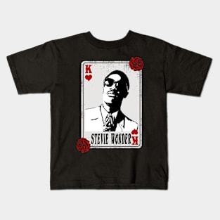 Vintage Card Stevie Wonder Kids T-Shirt